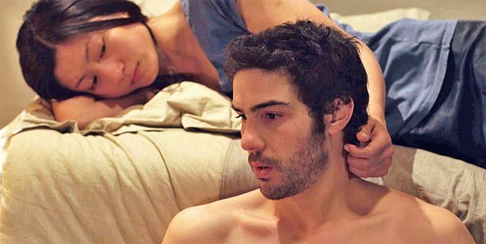Tahar Rahim with Corrine Yam in "Love and Bruises" .