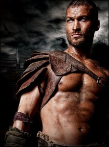 The original hero, the late Andy Whitfield as Spartacus (Starz)