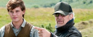 Steven Spielberg directing Jeremy Irvine on "War Horse" - (Dreamworks)