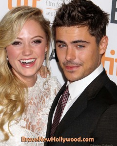 Mailka Monroe and Zac Efron at the premiere of "At Any Price" at TIFF 2012