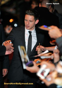 Jamie-bell-red-carpet-2011 British actor Jamie Bell signing autographs at red carpet premiere of Tin Tin