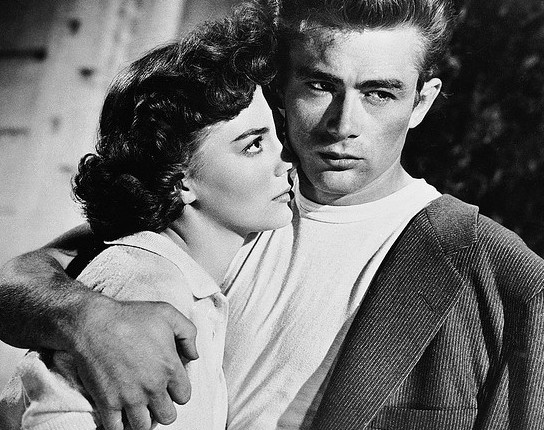Natalie Wood and James Dean in "Rebel Without A Cause" (1955, Warner Bros)