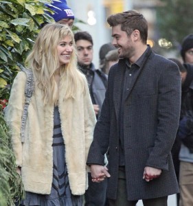 Zac Efron and Imogen Poots, on the New York set of "Are We Officially Dating?" - photo: Pacific Coast News