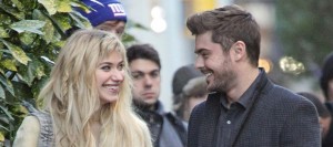 Zac Efron and Imogen Poots, on the New York set of "Are We Officially Dating?" - photo: Pacific Coast News