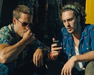 Aaron Taylor-Johnson and Taylor Kitsch in the movie "Savages." Aaron Taylor Johnson and Taylor Kitsch in the movie savages