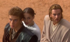 L-R: Hayden Christensen, Natalie Portman, and Ewan McGregor in "Star Wars: The Phantom Menace" (1999)