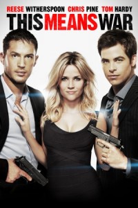 Reese Witherspoon with Tom Hardy (L) and Chris Pine (R). "This Means War" DVD - U.S.  cover art (20th Century Fox)