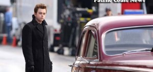 Dane Dehaan channeling James Dean in a cold day on the Toronto set of "Life," directed by Anton Corbijn. photo: Pacific Coast News 