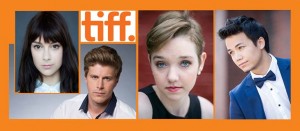 Rising Canadian stars, left to right, are Sophie Desmarais, Alexandre Landry, Julia Sarah Stone, and Shannon Kook.