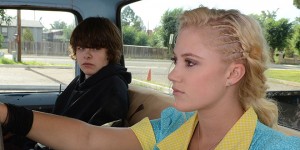 Maika Monroe (pictured with Brendan Meyer) thrilled, in THE GUEST