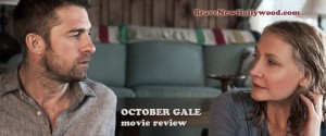 The thriller "October Gale" was shot on location in Northern Ontario, Canada. Will (Scott Speedman) delivers a heap of trouble for Helen (Patricia Clarkson). 