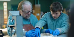 Pure tension. 'The Autopsy of Jane Doe' features the father-and-son team played expertly by actors Emile Hirsch and Brian Cox. - film released by IFC Midnight