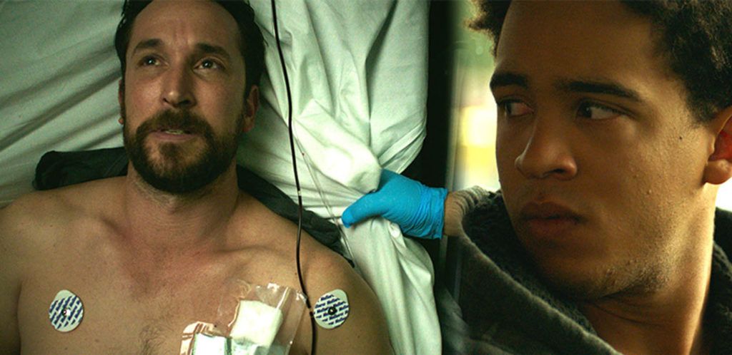in 'Shot,' Noah Wyle plays Mark, a movie sound editor who gets shot in an L.A. street
